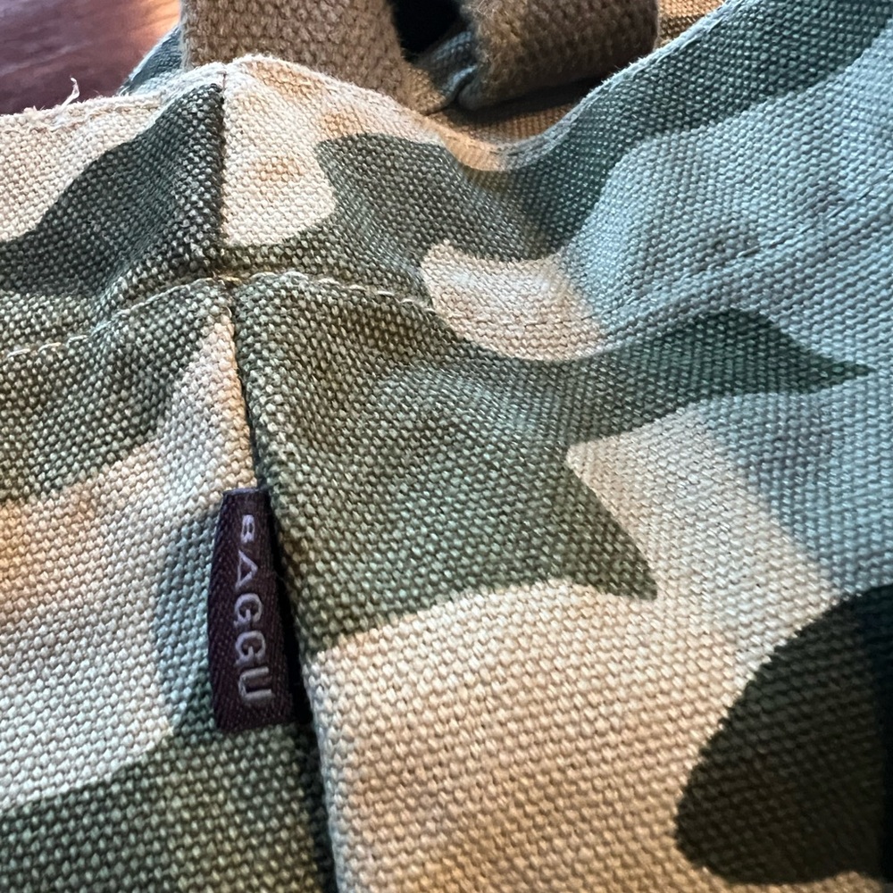 BAGGU Canvas Camo Tote Shoulder Bag - Picture 10 of 10